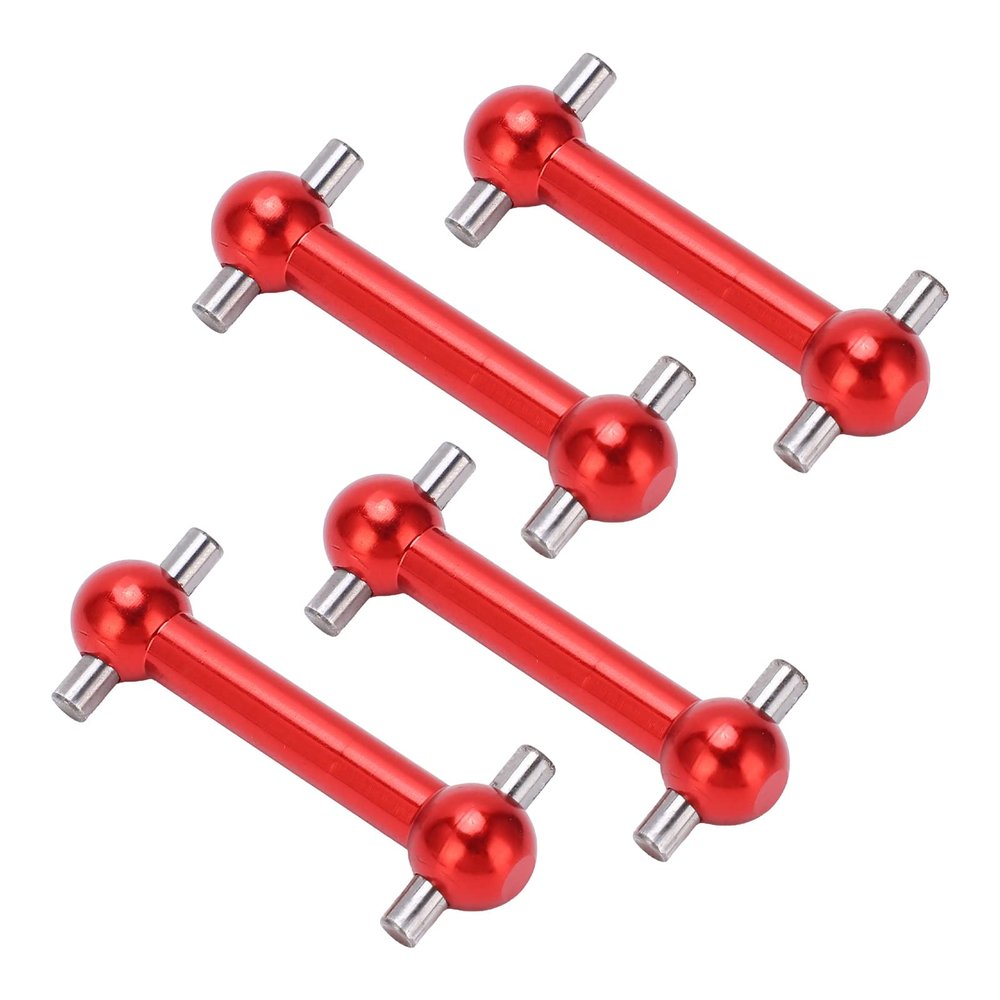 Alomejor High Performing Aluminum Dog Bone Drive Set for TT01 TT02 RC Car - Upgraded Dog Benaxel for Improved RC Car Performance (Red)