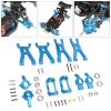 DYNWAVE Swing Arm Steering Cup Kit with Bearing RC Car Accessories Easy Installation 1/18 C Steering Cup for A969 A979 A959 Supplies, Blue view 3