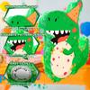4 in 1 Dinosaur Birthday Party Piata, 15.7'' Dino Party Large Pinata Bundle Dinosaur Party Decorations Dino Birthday Party Stick etc view 3