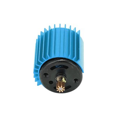 370 Brushed Metal Engine with a Thermal for Accessories for WPL RC Car Leveling Parts, High Speed and Long Lasting 370 RC Car Amateurs, Aluminum Alloy + Copper Material (Blue)