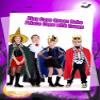 Cotiny 4 Pack Kids King Costume Set Kings Cape Red Blue Cloak Crown for Children Halloween King Prince Cosplay Birthday Party (Red, Blue, Purple, Green) view 4