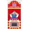 Doorway Puppet Theater with 2 Adjustable Rods 31x67 In Red Yellow Foldable Hanging Puppet Show Theater for Kids Pretend Play Hand Puppets Educational Kids Activities Toys Easy to Set Up Put Away view 1