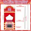 Doorway Puppet Theater with 2 Adjustable Rods 31x67 In Red Yellow Foldable Hanging Puppet Show Theater for Kids Pretend Play Hand Puppets Educational Kids Activities Toys Easy to Set Up Put Away view 2