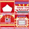 Doorway Puppet Theater with 2 Adjustable Rods 31x67 In Red Yellow Foldable Hanging Puppet Show Theater for Kids Pretend Play Hand Puppets Educational Kids Activities Toys Easy to Set Up Put Away view 3
