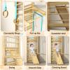 6-in-1 Swedish Ladder, Climbing Wall for Kids and Adults Indoor, Wooden Indoor Jungle Gym, Wall Ladder, Core Strengthening and Stretching Balanced for Body Exercises view 2