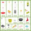 Kids Cleaning Toys Set,14PCS Toddler Cleaning Toys with Broom and Dustpan Mop Set, 2in1 Vacuum That Really Works,Toddler Vacuum Cleaner, Pretend Play Cleaning Supplies for Boys Girls Age 3-8 (Red) view 3