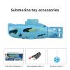 Tsiodot Mini RC Submarine Waterproof Remote Control Boat Underwater Diving Fish Tank Toy for Kids Birthday GiftBlue view 3