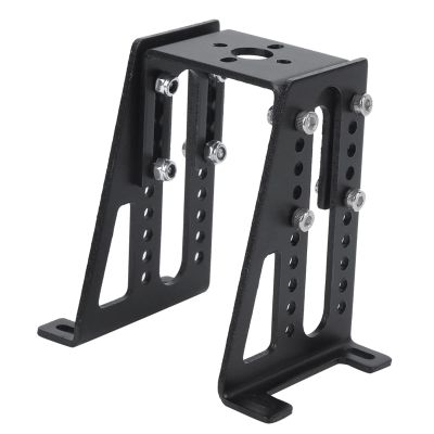 Robust Engine Installation Support Bracket for Model Engines, Portable Aluminum Wrap Motor Mounting Stands, Adjustable Height for Different Sizes, Black, Ideal RC Plan Enthusiasts (Small)