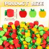 JUNEBRUSHS 150pcs Apples Erasers for Kids Bulk, Welcome Back to School Gifts Mini Apples Erasers for First Day of School Teachers Supplies Students Classroom Prizes Homework Rewards view 2