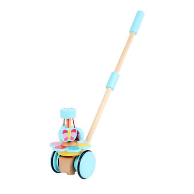 HANABASS 1Pc Cartoon Adjustable Trolley for Walk Learning Trainer Bright Color Material Educational Push Cart for Random Color Design Random Color