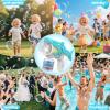 Automatic Bubble Machine Gun for Kids with 2 Bottles 5 Bags of Refill Solution Lights ElectricShark Bubble Gun Toys Outdoor Toys Gifts Wedding Easter Party Favor view 3