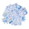100pcs Blue Bow Stickers, PVC Waterproof Coquette Stickers, Various Cute Designs Bow Knot Aesthetic Decals for Water Bottle, Laptop, Phone, Diary, Scrapbooking Country, Art Gifts view 1