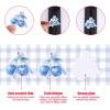 100pcs Blue Bow Stickers, PVC Waterproof Coquette Stickers, Various Cute Designs Bow Knot Aesthetic Decals for Water Bottle, Laptop, Phone, Diary, Scrapbooking Country, Art Gifts view 4
