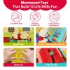 CuteZone Busy Book for Toddlers 1-3 - Montessori Busy Book for 1+ Year Old, Toddler Busy Board with 12 Activities, Easter Gifts for Toddlers 1-3, Easter Basket Stuffers for Toddler Boys and Girls view 2