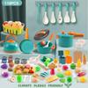 118Pcs Mini Play Kitchen Accessories for Kids, Pretend Cooking Playset with Cookware, Tableware & 2 Fruit Sets, Learning Gift for Girls, Boys, Toddlers, Green view 2