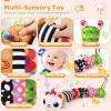 Baby Toys 0-6 6-12 Months, Sensory Musical Animal Stuffed Toy for Infant 0-3 3-6 Months, Tummy Time Toys with Mirror Crinkle Rattle, Plush Unicorn Cat Toy Gifts for 0 1 2 3 4 5 6+ Months Boys Girls view 4