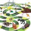 Gaitel Dinosaur Race Track Toys for Kids - Birthday Gifts for Boys Ages 3 4 5 6 7, 280+ PCS Flexible Car Track Set with 2 Vehicles, Build Your Own Dino Adventure view 1