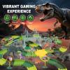 Gaitel Dinosaur Race Track Toys for Kids - Birthday Gifts for Boys Ages 3 4 5 6 7, 280+ PCS Flexible Car Track Set with 2 Vehicles, Build Your Own Dino Adventure view 2