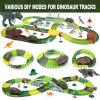 Gaitel Dinosaur Race Track Toys for Kids - Birthday Gifts for Boys Ages 3 4 5 6 7, 280+ PCS Flexible Car Track Set with 2 Vehicles, Build Your Own Dino Adventure view 4