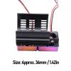 RC Motor Heatsink Fan, Metal Cooling System with Double High Speed Fans Compatible with 380, 540, 550, 3650, 3660, 3674 Motor (Black Colorful) view 2