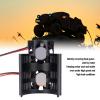 RC Motor Heatsink Fan, Metal Cooling System with Double High Speed Fans Compatible with 380, 540, 550, 3650, 3660, 3674 Motor (Black Colorful) view 3