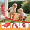 KETIEE Flex Tracks 16 Ft for Kids, Flexible Race Car Ramp Track with 2 Small Racecars and 4 Suction Cups Compatible with Diecast 1/64th Cars,Rolls Up Portable Racetrack for Ages 3 & Up view 3