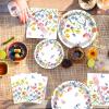 100 Pcs Spring Floral Party Supplies Set, Serves 25  Disposable Flower Paper Plates, Napkins, and Forks, Garden Bloom Themed Tableware for Picnic, Tea Party, Birthday, and Mothers Day Decorations view 4