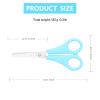 Asdirne Kid Scissors, Blunt Tip Safety for Child, PreschoolerToddlers, Stainless Steel Blades with Centimetre Scale, More Accurate Cutting, Set of 6 view 3
