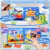 Meafeng Ocean Busy Book for Toddlers 1-3 - Montessori Learning Toy with Sea Animals & Life Skills, Travel Quiet Book for 1 2 3 Year Old Boys Girls, Educational Toddler Toy for Car & Airplane Travel view 2