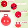 58PCS Carnival Outdoor Games Combo Set,17.7IN Hopper Balls with Handle,Egg Spoon Relay Race,Soft Plastic Cones Bean Bags Ring Toss Game,3 Legged Race for Family Reunion Outside Field Day Easter Games view 3