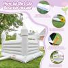 14FT 2 in 1 Inflatable Bounce House & Play Basketball, 100% Commercial Grade Thickening PVC Large Bouncy House Castle with Air Blower & Balloons & Basketball for Birthday Party,Wedding (White, 14 FT) view 4