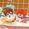 3pcs BSD Plush Nakahara Chuuya Plush Dazai Osamu Soft Figure Nakajima Atsushi Keychain, 10cm Anime Stuffed Doll Hug Pillow Birthday Gifts view 3