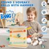 AmazingJoy Wooden Car Ramp Race Track 2-in-1 Pound Ball Toddler Toy Ball Drop Baby Toy Set Gift for 1 2 3 Year Old Boys Girls Montessori Developmental Learning Activity Interactive Birthday Present view 4