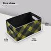 xigua Yellow Plaid Storage Bins Set of 2,Collapsible Storage Cube Home Decor Storage Baskets Organizer for Toys Books Shelves Closet Laundry Nursery view 3
