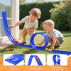 KETIEE Flex Tracks 16 Ft for Kids, Flexible Race Car Ramp Track with 2 Small Racecars and 4 Suction Cups Compatible with Diecast 1/64th Cars,Rolls Up Portable Racetrack for Ages 3 & Up view 3