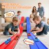 KETIEE Flex Tracks 16 Ft for Kids, Flexible Race Car Ramp Track with 2 Small Racecars and 4 Suction Cups Compatible with Diecast 1/64th Cars,Rolls Up Portable Racetrack for Ages 3 & Up view 4