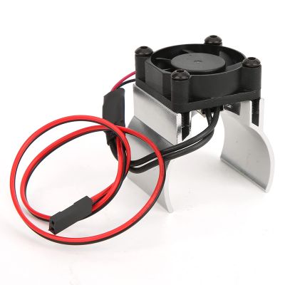 4 Rc Cooling Fan Cooling Flange, Automatic Temperature Control 1/10 Rc Car Fan, Metal Alloy Material, Red, Ideal for Hobbyists (Silver)