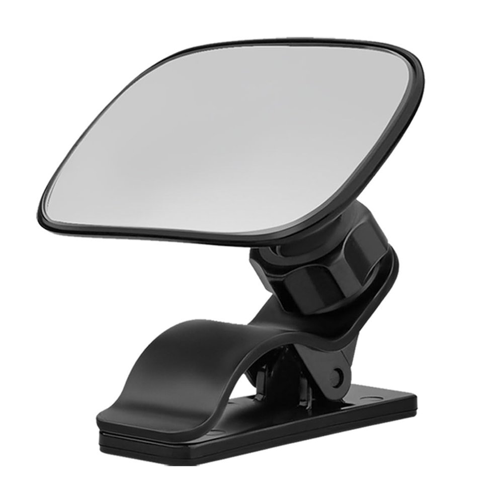 UHANBUT Car Mirror for Baby, 360 Adjustable Wide Angle Car Rear View Convex Mirror, Universal Baby Facing Rear HD Safety Back Seat Mirrors Clip on Sun Visor (1PC)