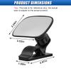 UHANBUT Car Mirror for Baby, 360 Adjustable Wide Angle Car Rear View Convex Mirror, Universal Baby Facing Rear HD Safety Back Seat Mirrors Clip on Sun Visor (1PC) view 2