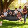 Trekassy 60" Large Saucer Tree Swing for Kids Adults 900D Oxford Waterproof with 2pcs Hanging Straps-Black view 3