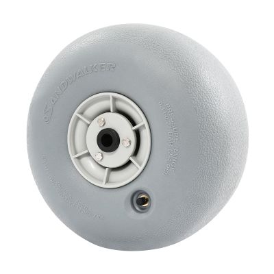 12in X 6in 22mm PU Balloon Beach Sand Tire,Silver Grey 2PCS Inflation Valve Beach Balloon Wheel,121lBS Load Capacity Beach Cart Tires for Beaches,Gravel Fields,Mud Fields