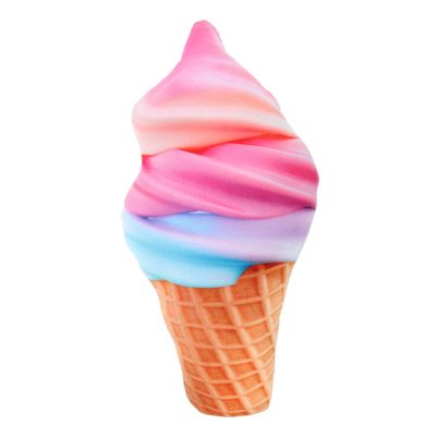ABOOFAN Multifunctional Ice Pillow Decorative Ice Cream Pillow Fluffy Throw Couch Bed Stuffed Toy