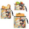 Distinctive Cute Flowers Vintage 3 Pcs Reusable Sandwich Bags Waterproof Food-Safe Storage Zipper Bag for Kids Students Adults Food view 2