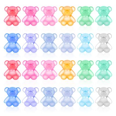 130 PCS Bear for Counting, Mini Teddy Acrylic Bear, Mini Animals Figures for Miniature House Accessories,Birthday Party Decorations, Theme Party Decorations