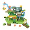 Kids Multi-Level Car Ramp Playset, ABS Plastic Track Set with Mini Cars, Crane & Spiral Tracks, Gift Toy for Boys and Girls Ages 3-6 (Dinosaur Base) view 1