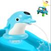 Dolphin Water Table Pump with Magnetic Base No Drill 3H Runtime Continuous Flow Rechargeable for Step 2 for Kids Outdoor Water Play Toys Stable Water Fun Accessories Blue view 1