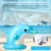 Dolphin Water Table Pump with Magnetic Base No Drill 3H Runtime Continuous Flow Rechargeable for Step 2 for Kids Outdoor Water Play Toys Stable Water Fun Accessories Blue view 4