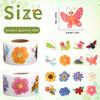 1000pcs/2 Rolls Spring Stickers, Flower Butterfly Stickers Self-Adhesive Season Decorative Floral Labels for Envelopes Cards Water Bottles Scrapbooks DIY Crafts Party School Rewards view 2