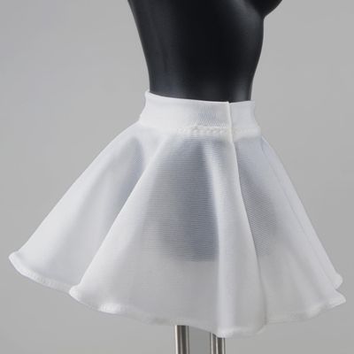 1/6 Scale Female Clothes, Stretchy Skirt for 12'' Action Figure, Doll Costume 1/6 Female Soldier Action Figure 12 inch Clothing Accessories Stretchy Kilt Skirt Model (Translucent White)