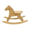 Wooden Rocking Horse Model Miniature Sculpture Desktop Ornament Birthday Gift for Nursery Office Patio view 1